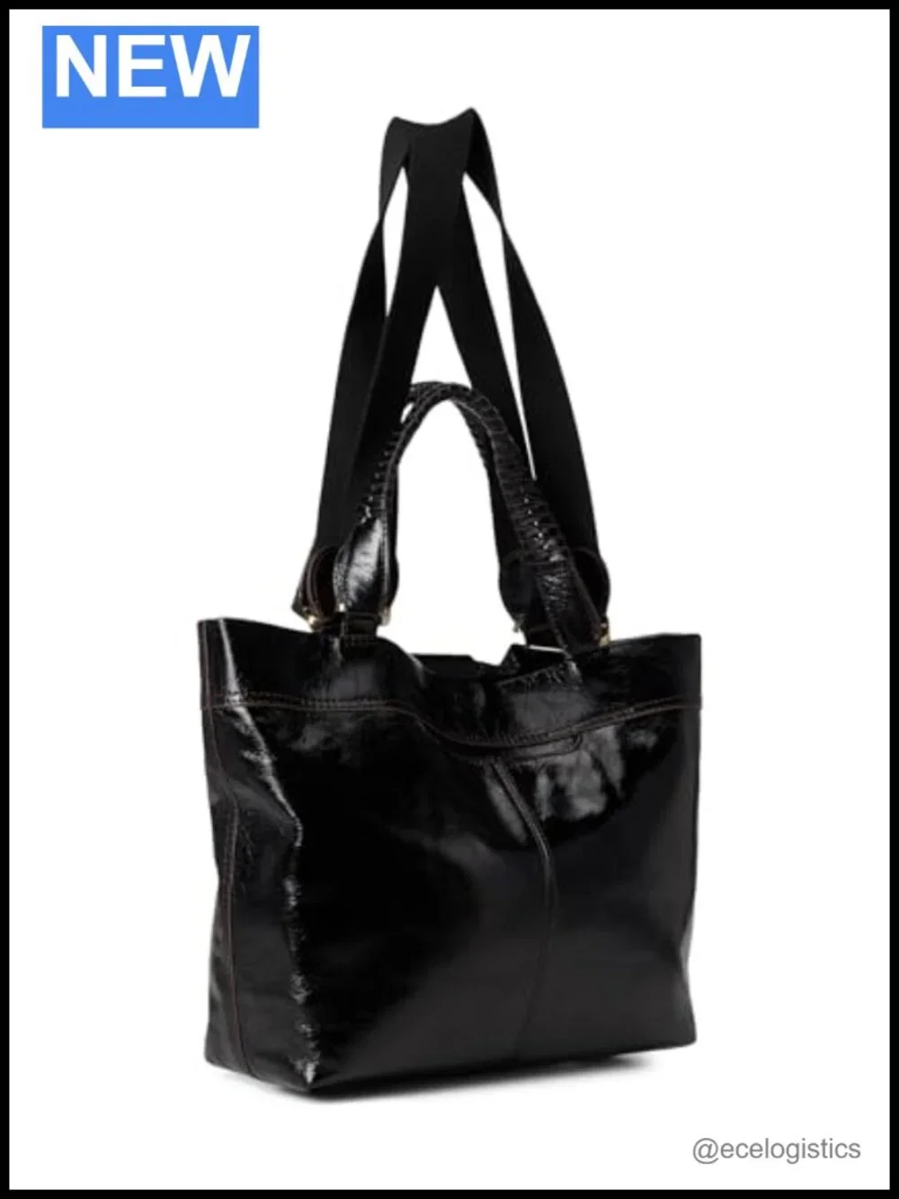 Leather Convertible Shoulder Tote Magnetic Closure Two Strap Options
